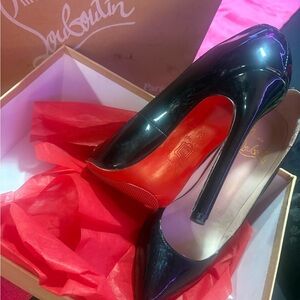 Christian Louboutin Glossy Black Red bottom heels